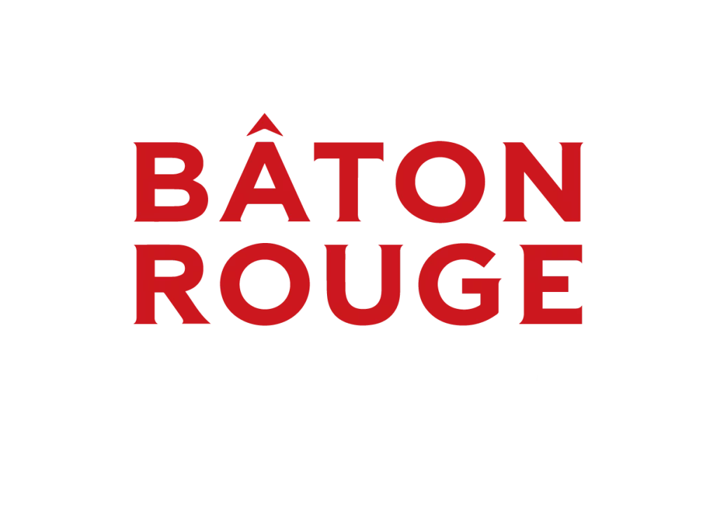 Bâton Rouge logo in bold red and black colors, showcasing a modern design.